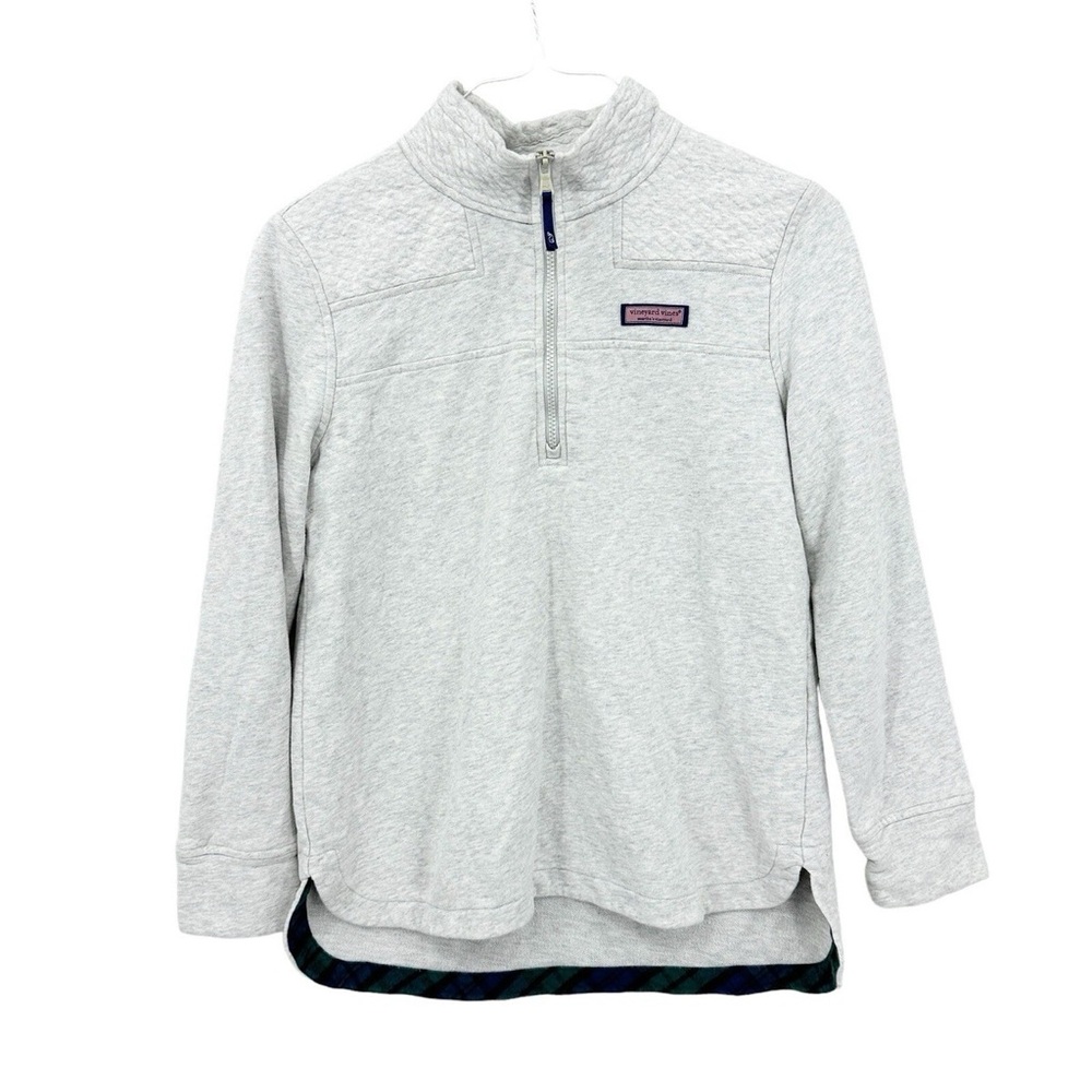 Vineyard Vines Gray Quarter-Zip Pullover